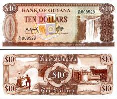 *10 Dolárov Guyana 1966-92, P23 UNC - Kliknutím na obrázok zatvorte -
